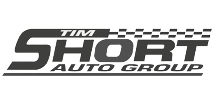 text logo saying Tim Short Auto Group  black and white 