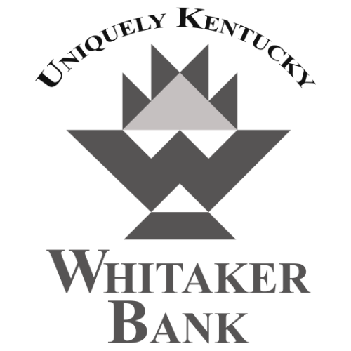 Whitaker Bank Logo with words circled above saying uniquely Kentucky 