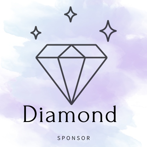 Diamond Sponsor logo, Diamond image with 3 stars 